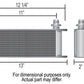 Derale DP15605 Stacked Plate Engine Oil Cooler Kit 13"L X 4-9/16"H X 2"W