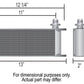 Derale DP15651 Stacked Plate 10 Row Engine Oil Cooler Kit 13"L X 4-9/16"H X 2"W