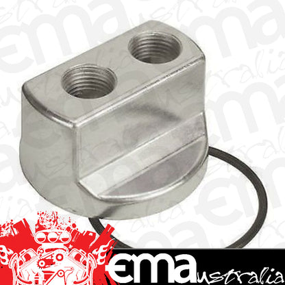 Derale 15706 Standard Engine Spin On Adapter with 1/2" NPT Ports, 20x1.5mm Engine Thread