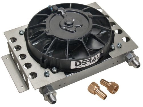Derale DP15850 Atomic-Cool Remote Mount Fluid Cooler Kit w/ Fan 12-3/4"W X 9-3/8"H X 4-5/16"D
