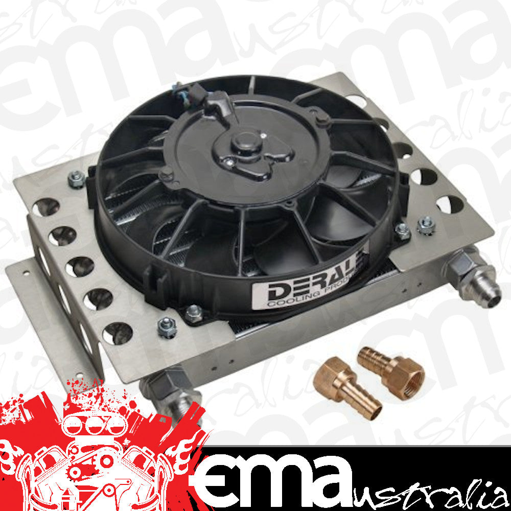 Derale DP15850 Atomic-Cool Remote Mount Fluid Cooler Kit w/ Fan 12-3/4"W X 9-3/8"H X 4-5/16"D