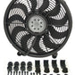 Derale DP16217 Standard High Output Single Rad Electric Fan 17" Fan Size, 16-7/8" L X 16-7/8" H X 2-5/8Quot; W