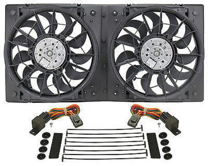 Derale 16928 High Output Dual 12" Electric RAD Fan/Plastic Shroud Kit