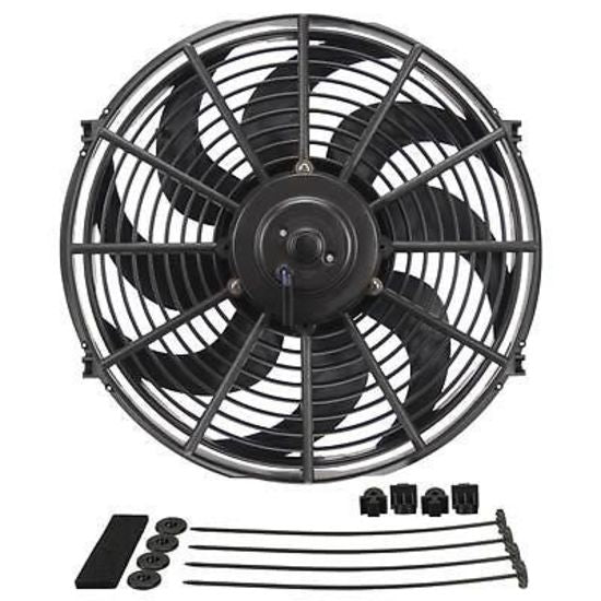 Derale Cooling Products DP18914 Dyno-Cool 14" Curved Blade Electric Thermo Fan 1230Cfm Reversable