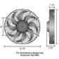Derale Cooling Products DP18914 Dyno-Cool 14" Curved Blade Electric Thermo Fan 1230Cfm Reversable