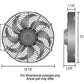 Derale Cooling Products DP18916 Dyno-Cool 16" Curved Blade Electric Thermo Fan 1980Cfm Reversable