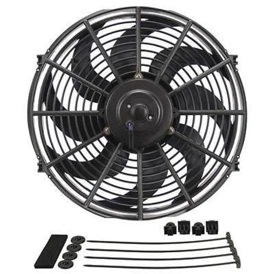 Derale DP18916 Dyno-Cool 16" Curved Blade Electric Thermo Fan 1980Cfm Reversable
