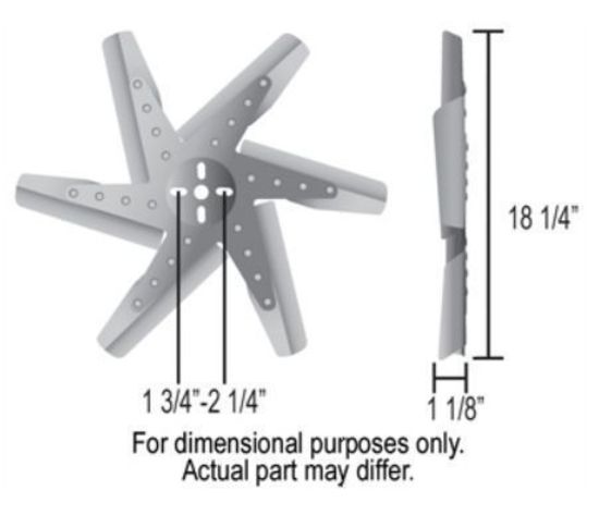 Derale DP19118 High Performance S/Steel Flex Fan Clockwise Rotation 18" Diameter 19118