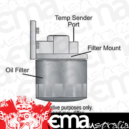 Derale 25708 Single Ports Up 1/2" NPT Filter Mount