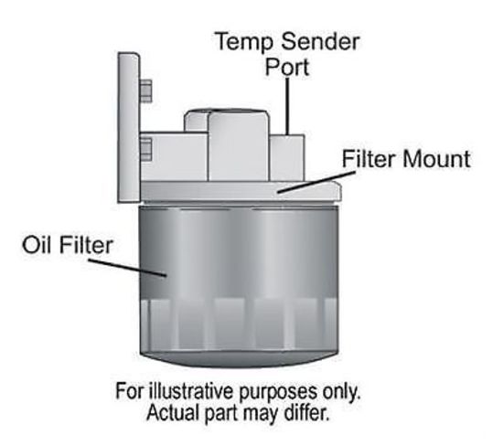 Derale DP25708 Standard Series Ports Up Single Filter Mount 3/4"-16