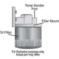 Derale DP25708 Standard Series Ports Up Single Filter Mount 3/4"-16
