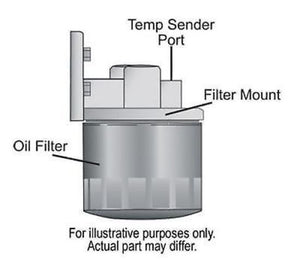 Derale DP25708 Standard Series Ports Up Single Filter Mount 3/4"-16