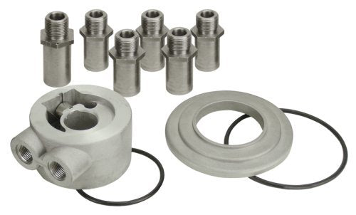 Derale DP25782 Universal Engine Sandwich Adapter Suits Various Engine Threads, 3/8" NPT Ports