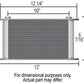 Derale DP51978 Stacked Plate 19 Row Fluid Cooler , 13" L X 6-7/16" H X 2" W Black