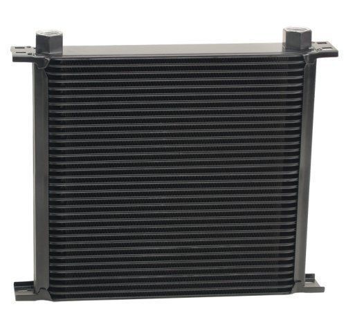 Derale DP53478 Stacked Plate 34 Row Fluid Cooler 13" L X 10-7/8" H X 2" W Black