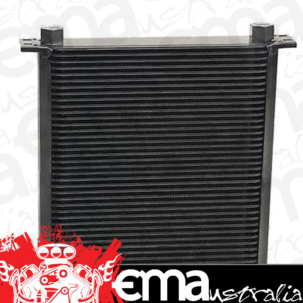 Derale DP54078 Stacked Plate 40 Row Fluid Cooler 13"W X 12-3/4"H X 2"D Black