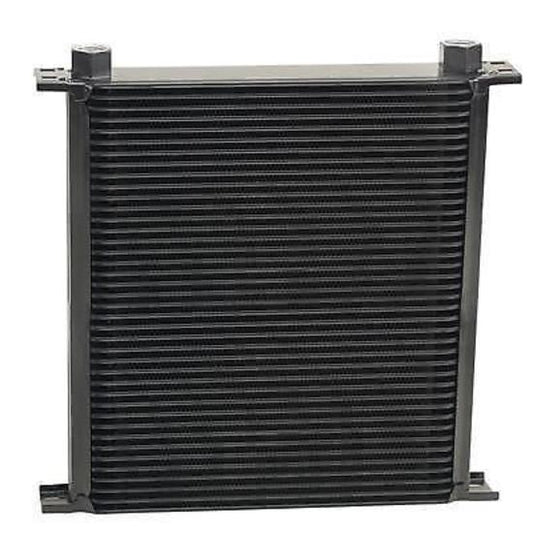 Derale DP54078 Stacked Plate 40 Row Fluid Cooler 13"W X 12-3/4"H X 2"D Black