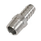 Derale DP98102 NPT Hose Barb Fitting 3/8" NPT Male X 1/2" Barb Aluminium Finish