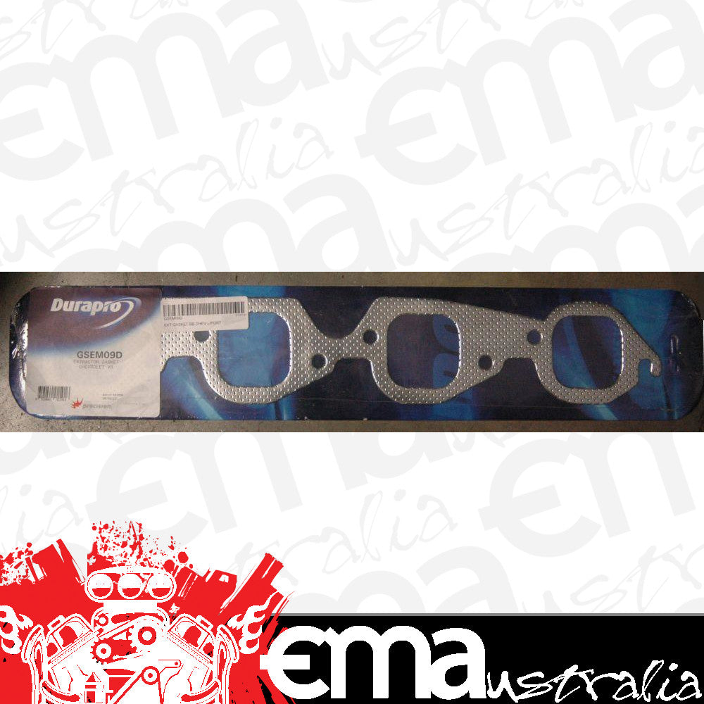 Chev big block 396-454ci V8 1965-'79 GSEM09D Extractor Gasket Large Port Bb 396-454 (Each) Durapro Gaskets DU-GSEM09D