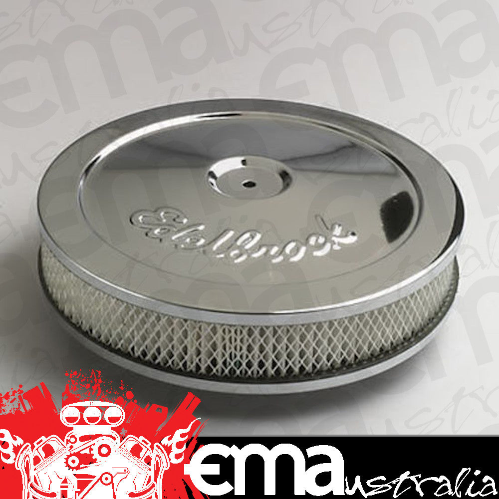 Edelbrock ED1208 Elbrock Air Cleaner 10" X 3.5" Chrome Base & Top Plate Raised 0.75" ED 1208