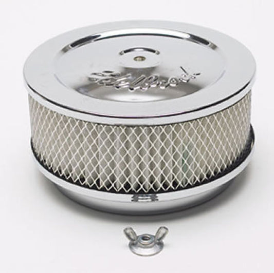 Edelbrock ED1209 Pro-Flo Chrome Air Cleaner 6" x 2"