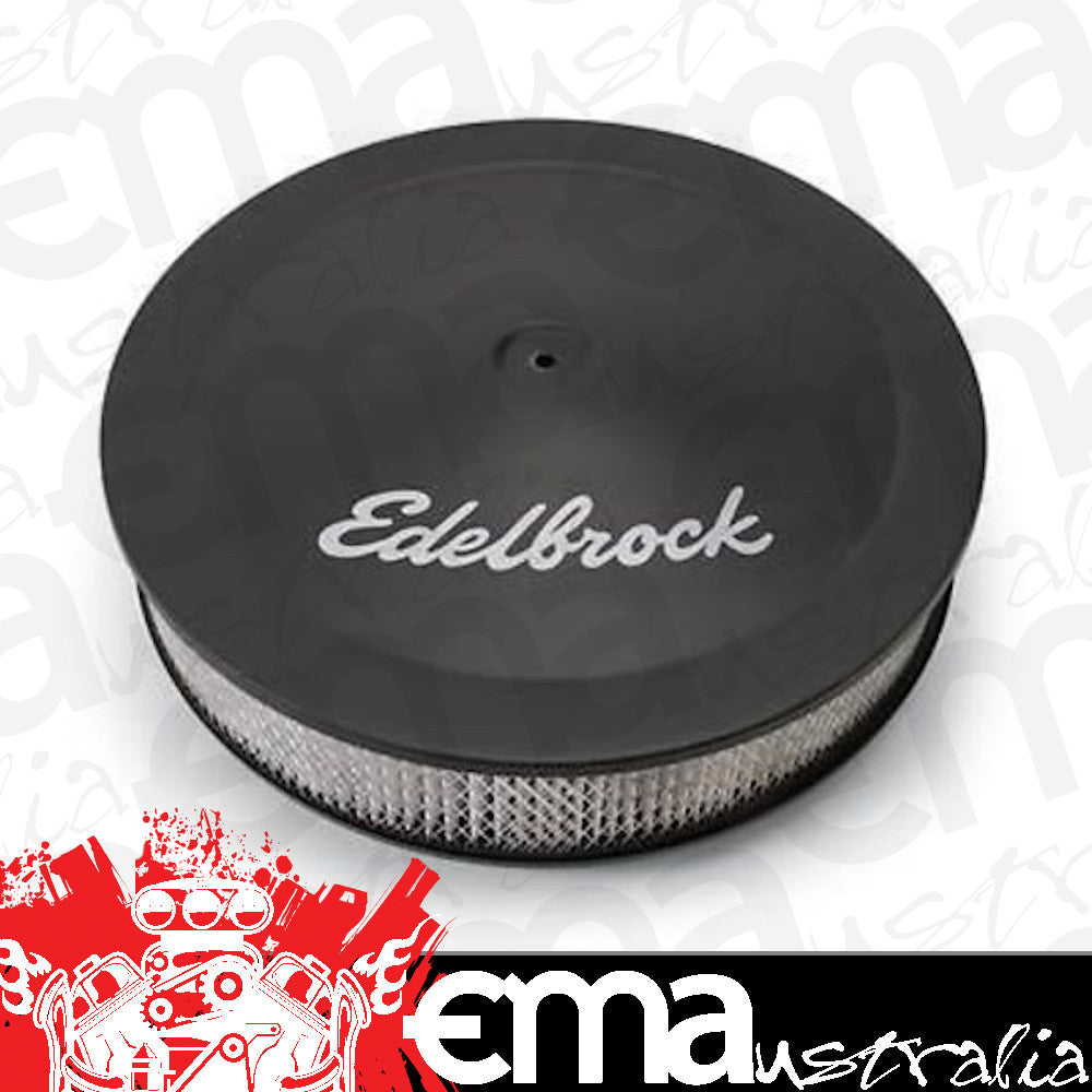 Edelbrock 1223 Pro-Flo Black 14" Round Air Cleaner with 3" Paper Element (Deep Flange)