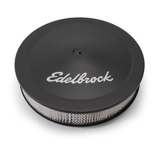 Edelbrock 1223 Pro-Flo Black 14" Round Air Cleaner with 3" Paper Element (Deep Flange)