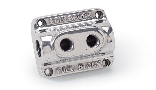 Edelbrock ED1280 Edelbrock Fuel Distribution Block 2 X 1/4" Outlet 1 X 3/8" Inlet Polished ED1280