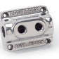 Edelbrock ED12801 Polished Fuel Distribution Block Dual Outlet Fuel Block, 3/8" Inlet, 1/4" Outlet ED12801