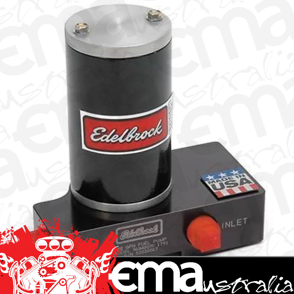 Edelbrock ED1791 Carbureted Black Quiet-Flo Electric Fuel Pump 120GPH @ 6.5PSI