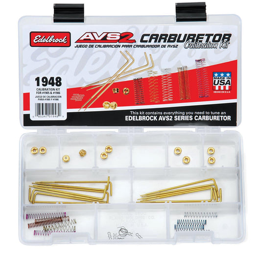 Edelbrock ED1948 Calibration Kit AVS2 650 Series suits 1905 1906 Carbs