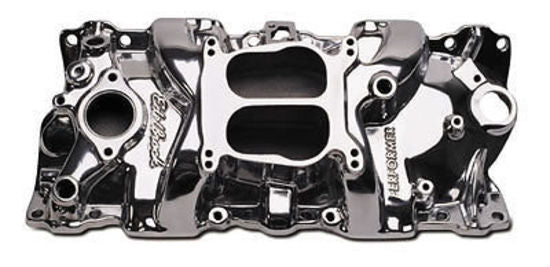 Edelbrock ED21011 Edelbrock Performer Intake Manifold Chev SB 262-400 Sq Bore Polished ED21011