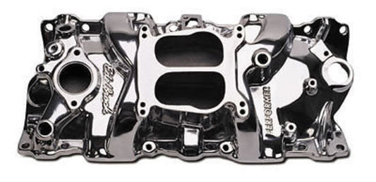 Edelbrock ED21011 Edelbrock Performer Intake Manifold Chev SB 262-400 Sq Bore Polished ED21011