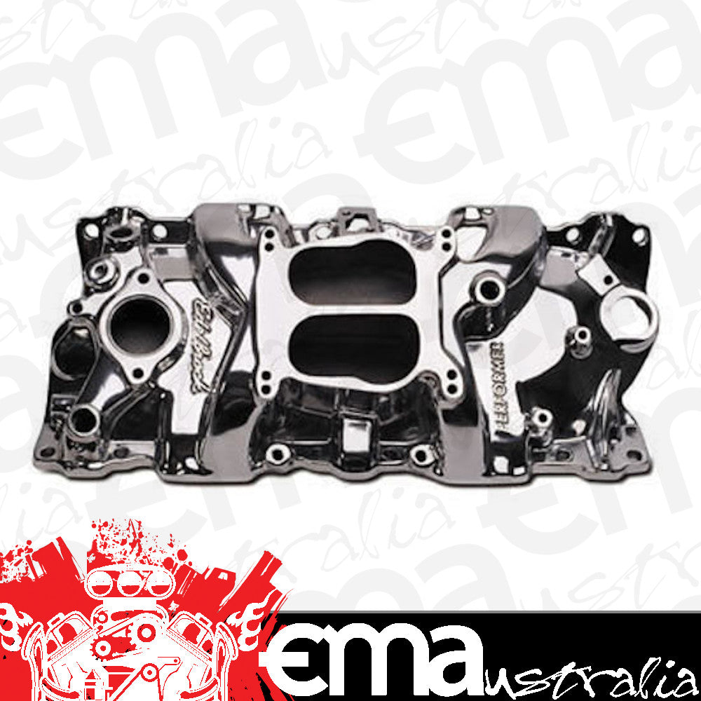 Edelbrock ED21011 Edelbrock Performer Intake Manifold Chev SB 262-400 Sq Bore Polished ED21011
