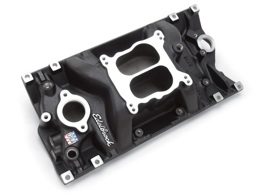 Edelbrock ED21163 Edelbrock Performer Intake Manifold Chev Vortec 262-400 Sq Bore Black ED21163