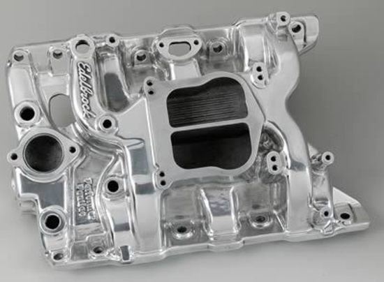Edelbrock ED21561 Performer Intake Manifold - Polished Pontiac 326-455 Idle - 5500 RPM Dual Plane Non-Egr ED21561