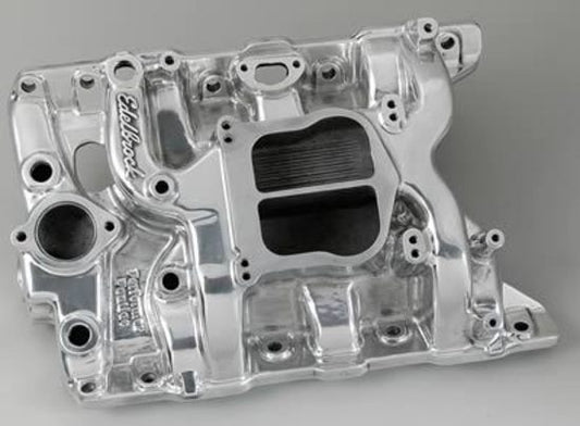 Edelbrock ED21561 Performer Intake Manifold - Polished Pontiac 326-455 Idle - 5500 RPM Dual Plane Non-Egr ED21561