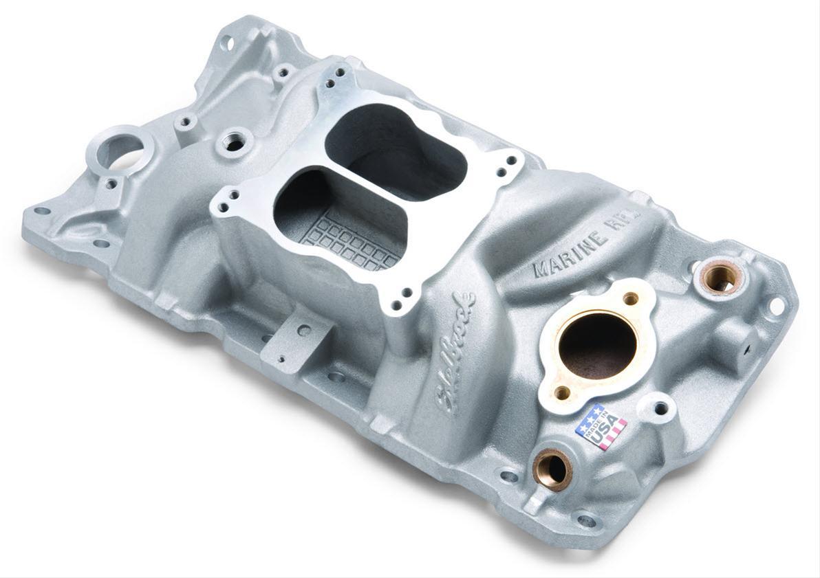 Edelbrock ED2504 Performer RPM Marine Intake Manifold Chev SB 262-400 Dual Plane