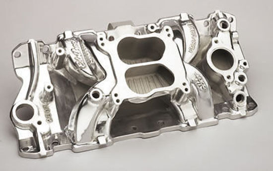 Edelbrock ED26011 Edelbrock Performer Air-Gap Intake Manifold Chev SB Polished ED26011