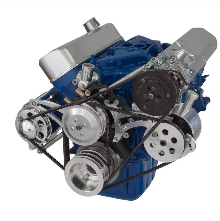 CVF Racing CVF-302-AC-SYSTEM 302-AC-SYSTEM Ford 289-302-351W V-Belt System - AC Alternator & Power Steering