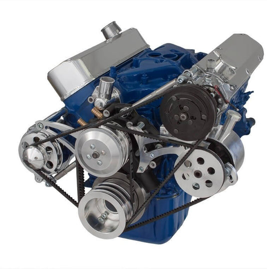 CVF Racing CVF-302-AC-SYSTEM 302-AC-SYSTEM Ford 289-302-351W V-Belt System - AC Alternator & Power Steering