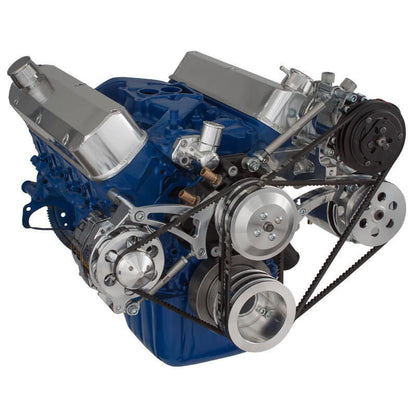 CVF Racing CVF-302-AC-SYSTEM 302-AC-SYSTEM Ford 289-302-351W V-Belt System - AC Alternator & Power Steering