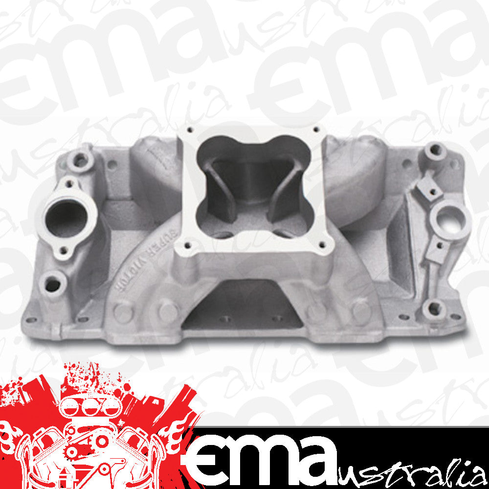 Edelbrock ED2970 Super Victor 4500 Intake Manifold Small Block Chevy for 4500 Series Carburettors 3500-8500 RPM ED2970