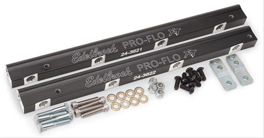 Edelbrock ED3621 Pro-Flo Xt Efi Fuel Rails - Black suit SB Ford ED7128 & ED71283 Manifolds ED3621