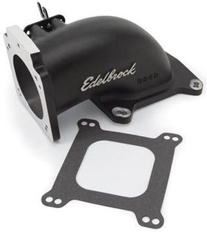 Edelbrock ED38483 Throttle Body Intake Elbow 90mm to Square Bore Black