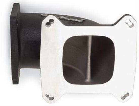 Edelbrock ED38493 High Flow Intake Elbow 95mm to Square Bore Black Powder Coated