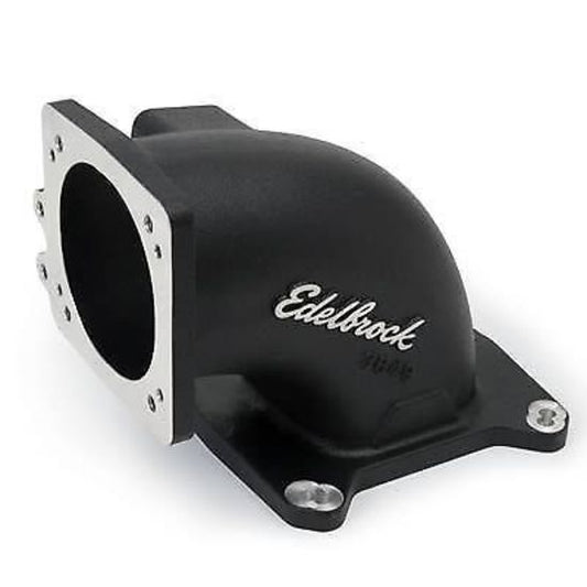 Edelbrock ED38493 High Flow Intake Elbow 95mm to Square Bore Black Powder Coated