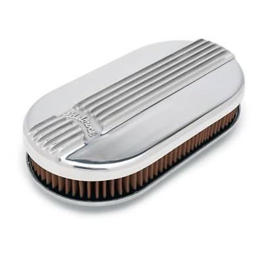 Edelbrock ED4115 Edelbrock Classic Series Polished Air Cleaner Oval 15"X8-1/4" ED4115