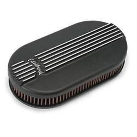 Edelbrock ED41153 Classic Series Air Cleaner Oval 15" x 8.25" x 3.9" Black