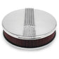 Edelbrock 4117 Classic Series Polished Round Air Cleaner for Single 4-bbl Carb - 3" Element